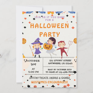 Trick or Treat, Halloween Party Invitation