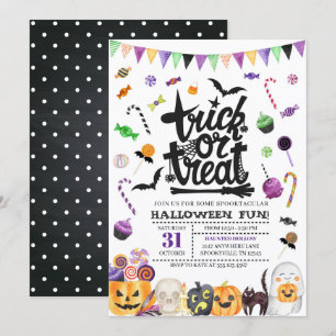 Trick or Treat Halloween Party Invitation