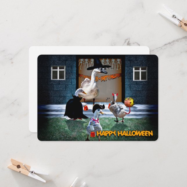 Trick or Treat Halloween Party Invitation (Front/Back In Situ)