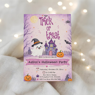 Trick or Treat Halloween Party Invitation