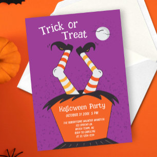 Trick or Treat Halloween Party Invitation