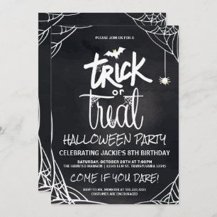 Trick or Treat Halloween Party Invitation