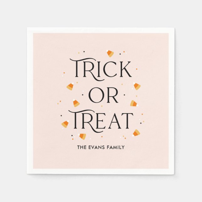 Trick or Treat Halloween Party Napkins (Front)