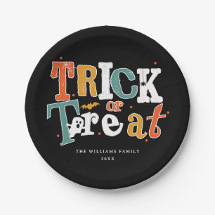 Trick Or Treat Halloween Party Paper Plate