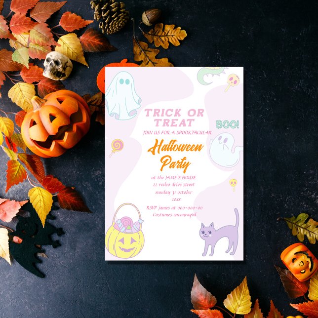 trick or treat halloween party time  invitation (Creator Uploaded)
