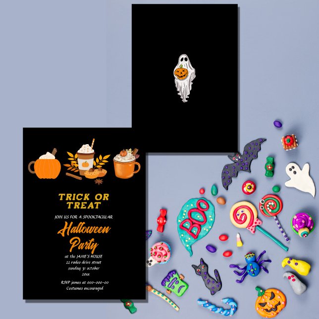 trick or treat halloween party time  invitation (Creator Uploaded)