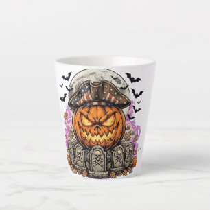 Trick Or TREAT Halloween Patriotic Pumpkin Shirt Latte Mug