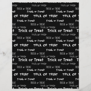 Trick Or Treat Halloween Patterned Scrapbook Paper