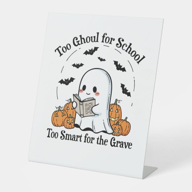 Trick or Treat Halloween Pedestal Sign (Front)
