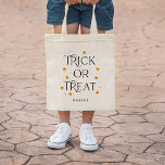 Trick or Treat Halloween Personalised Tote Bag<br><div class="desc">Visit berryberrysweet.com for stylish personalised gifts and stationery.</div>