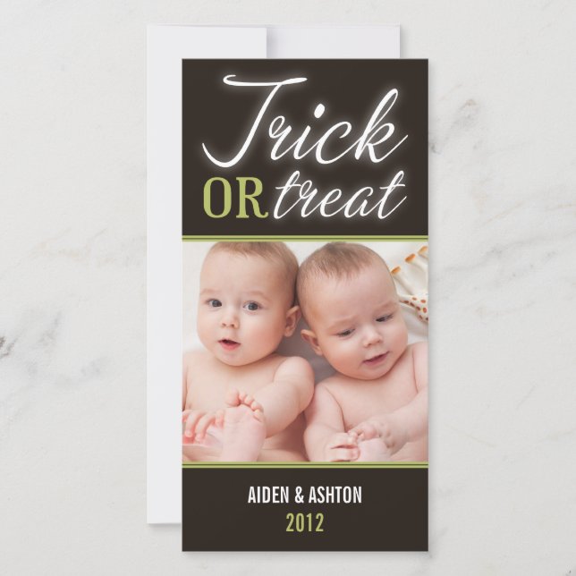 TRICK OR TREAT | HALLOWEEN PHOTO CARD (Front)
