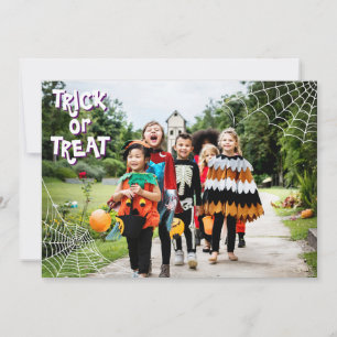 Trick Or Treat Halloween Photo Holiday Card
