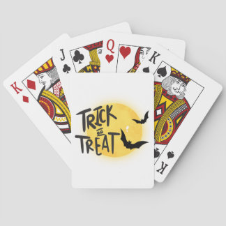 Trick or treat halloween playing cards