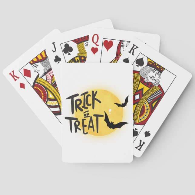 Trick or treat halloween playing cards (Back)