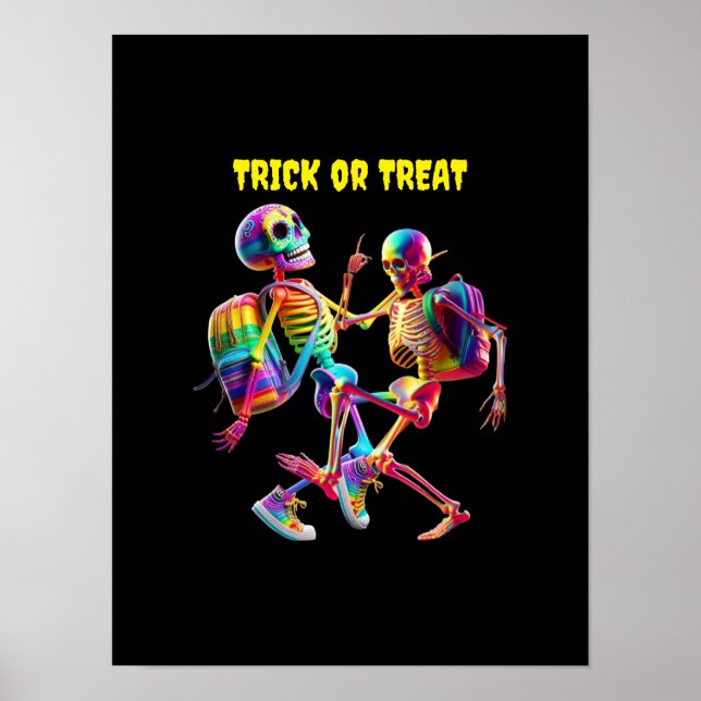 Trick or treat halloween  poster (Front)