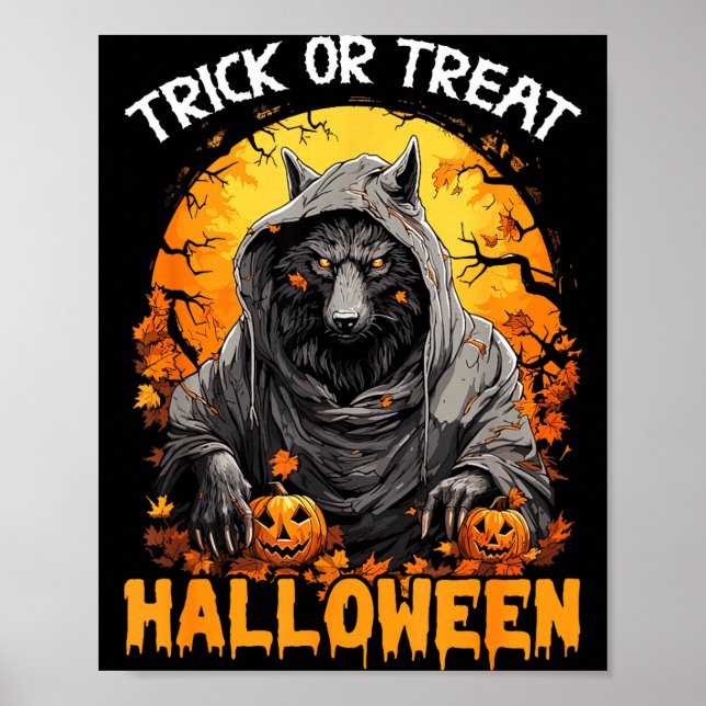 Trick or treat halloween  poster (Front)
