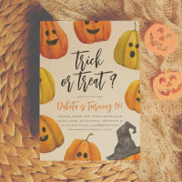 Trick or Treat Halloween Pumpkin Birthday Party