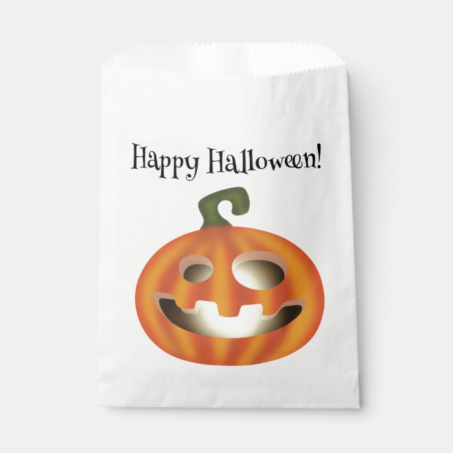 Trick or treat Halloween pumpkin candy bag (Front)