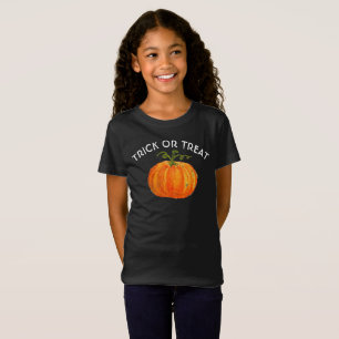 Trick or Treat Halloween Pumpkin Cute Watercolor T-Shirt