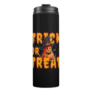 trick or treat halloween pumpkin fall autumn thermal tumbler