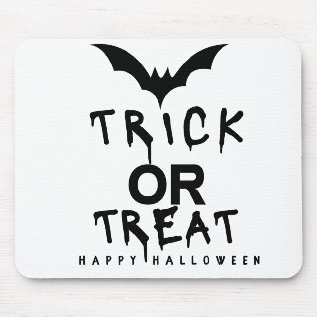 Trick or treat Halloween Pumpkin Funny Mouse Mat (Front)