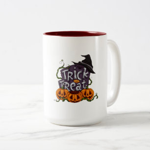 Trick or Treat Halloween Pumpkin Mug – Cute Witch