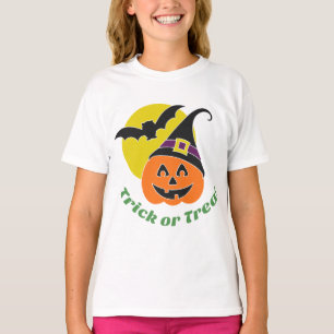 Trick or Treat Halloween Pumpkin Personalised T-Shirt
