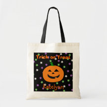 Trick or Treat Halloween Pumpkin Treat Bag