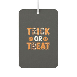 Trick or Treat Halloween Pumpkin Vector Design_1 Car Air Freshener