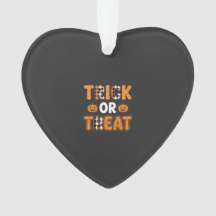 Trick or Treat Halloween Pumpkin Vector Design_1 Ornament
