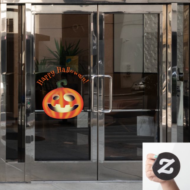 Trick or Treat Halloween Pumpkin Window Cling (Office Door)