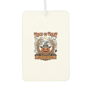 Trick Or Treat Halloween Pumpkin Witch Hat Spooky Car Air Freshener