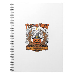 Trick Or Treat Halloween Pumpkin Witch Hat Spooky Notebook