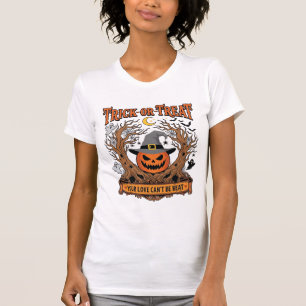 Trick Or Treat Halloween Pumpkin Witch Hat Spooky T-Shirt
