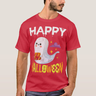 Trick Or Treat Halloween Shirt Ghost Pumpkin Happy