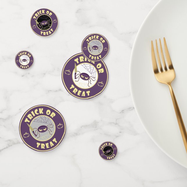 Trick or treat halloween spider Starbucks style Confetti (Group)