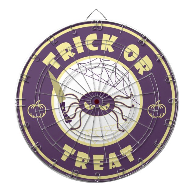 Trick or treat halloween spider Starbucks style Dartboard (Front)