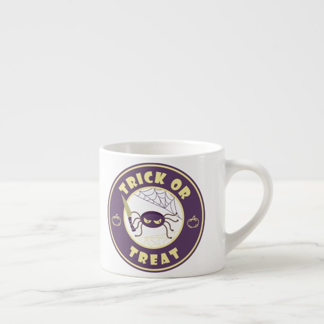 Trick or treat halloween spider Starbucks style   Espresso Cup (Right)