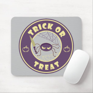 Trick or treat halloween spider Starbucks style Mouse Mat