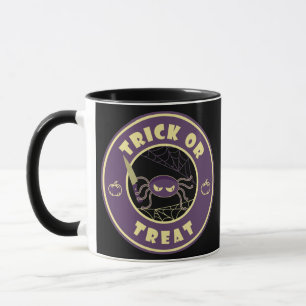 Trick or treat halloween spider Starbucks style   Mug