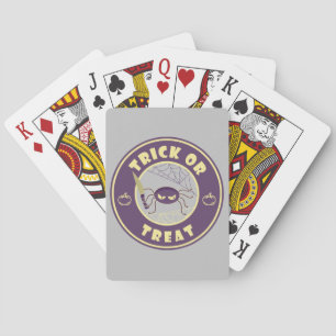 Trick or treat halloween spider Starbucks style Playing Cards