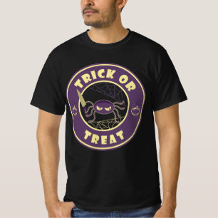 Trick or treat halloween spider Starbucks style T- T-Shirt
