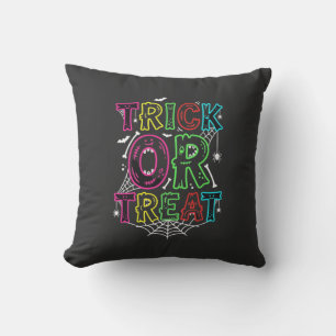 Trick or Treat Halloween Spider Web Design_1 Cushion