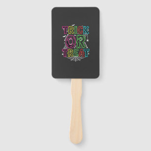 Trick or Treat Halloween Spider Web Design_1 Hand Fan