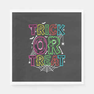 Trick or Treat Halloween Spider Web Design_1 Napkin