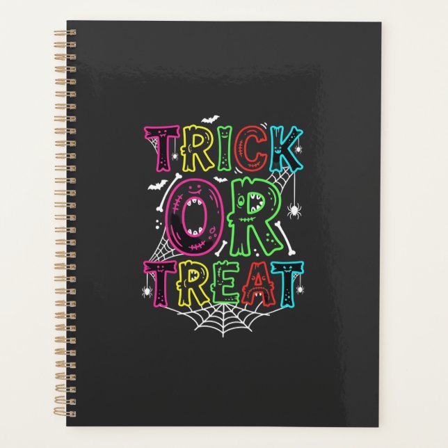 Trick or Treat Halloween Spider Web Design_1 Planner (Front)