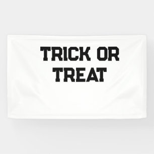 Trick or. Treat Halloween spooky black simple mini Banner