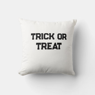 Trick or. Treat Halloween spooky black simple mini Cushion