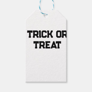 Trick or. Treat Halloween spooky black simple mini Gift Tags