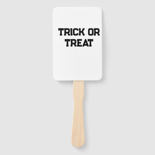 Trick or. Treat Halloween spooky black simple mini Hand Fan